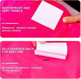 img 1 attached to 🛶 PAGOW 30pcs Self-Adhesive PVC Repair Patches for Inflatable Boat Raft Kayak - 2.8x2.8in Square, 7.85x3.95in Rectangle, Round (White)