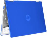 💙 protective blue hard shell case for 14" hp pavilion x360 14-cdxxxx / 14-ddxxxx series convertible 2-in-1 laptops: mcover logo