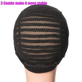 img 1 attached to Breathable Adjustable Straps Crotchet Cornrows Wig Caps for Durable Stable 🎩 Black Wig Making: Easier Sew in Weaving & Braided Wig Caps - 1Pcs/Lot