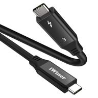 ⚡️ high-speed thunderbolt 3 cable 40gbps/100w/5a, iwiner efficient transmission 100w/20v/5a thunderbolt 3 usb c cable for dual 4k@60hz or single 5k@60hz display - 2.3ft/0.7m logo