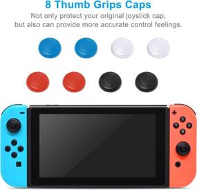 img 1 attached to 🎮 Blue Dockable Case for Nintendo Switch - FYOUNG Protective Cover with Thumbstick Caps, Compatible with Switch and Switch Joycons: A must-have accessory