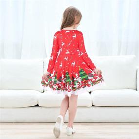 img 2 attached to 👗 Christmas Sleeve Dresses with Pockets for Girls' Clothing and Dresses by JESKIDS