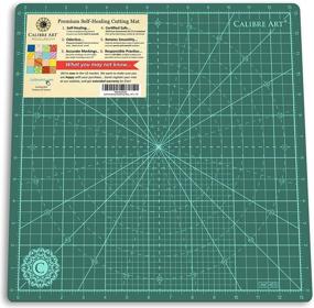 img 4 attached to 🔳 Calibre Art Rotating Self Healing Cutting Mat: Ideal for Quilting & Art Projects, 14x14 Size (with 13" Grid)