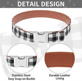 img 1 attached to Adjustable Mihachi Plaid Bowtie Dog Collar - Premium Classic Christmas Collar with Metallic Buckle for Medium to Large Dogs