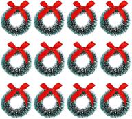 🎄 trounistro 12 pack mini christmas wreaths: artificial holiday decorations & crafts (color 1) logo