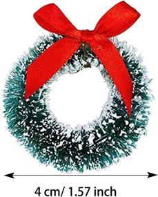 img 3 attached to 🎄 trounistro 12 Pack Mini Christmas Wreaths: Artificial Holiday Decorations & Crafts (Color 1)