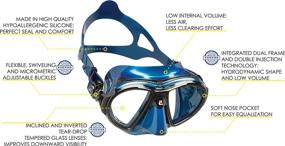 img 3 attached to 🤿 Cressi Premium Low Volume Scuba Diving Mask for Adults - Crystal Silicone, Air: Made in Italy