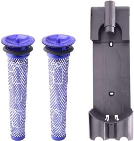 img 4 attached to 🧹 Dyson V7 V8 Series Handheld Docking Station Filter Kit - Includes 1 Wall Mount Bracket and 2 Pre-Filters - Replacement Parts for Efficient Vacuum Cleaner Docking Station