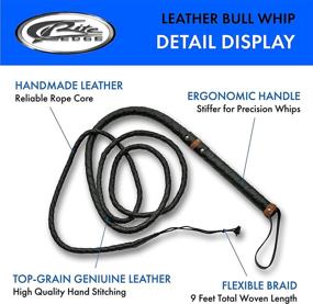 img 1 attached to 🔪 SZCO Supplies 9-Feet Handmade Leather Bull Whip in Black - Durable and Stylish (891805-9)