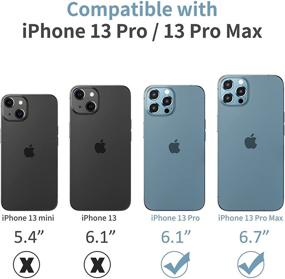 img 3 attached to 📸 [3+1] WSKEN iPhone 13 Pro Max (6.7") / iPhone 13 Pro (6.1") Защита объектива камеры - Антицарапающийся Защитный экран из закаленного стекла HD, пленка-накладка против ударов (синий)