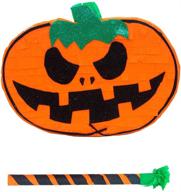 🎃 halloween pinata: traditional mexican fiesta pumpkin for kids birthday party decorations & halloween themed party supplies with stick buster logo