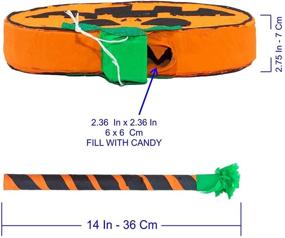 img 2 attached to 🎃 Halloween Pinata: Traditional Mexican Fiesta Pumpkin for Kids Birthday Party Decorations & Halloween Themed Party Supplies with Stick Buster