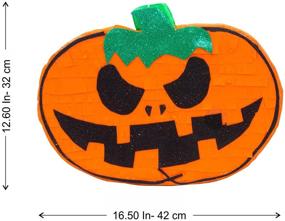 img 3 attached to 🎃 Halloween Pinata: Traditional Mexican Fiesta Pumpkin for Kids Birthday Party Decorations & Halloween Themed Party Supplies with Stick Buster