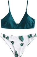 zaful spaghetti bralette swimsuit peacock women's clothing in swimsuits & cover ups logo