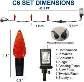 img 1 attached to 🎃 Twinkle Star C6 Halloween String Lights: 100 LED 33ft Fairy Lights for Indoor/Outdoor Decor - Orange