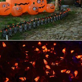 img 3 attached to 🎃 Twinkle Star C6 Halloween String Lights: 100 LED 33ft Fairy Lights for Indoor/Outdoor Decor - Orange