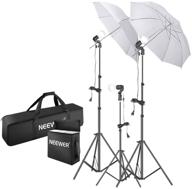 📸 neewer 5500k photo studio continuous lighting umbrellas kit for portrait photography, studio and video shooting - includes umbrella, 15w led bulb, 83-inch light stand, 33-inch mini tripod, gel filters logo