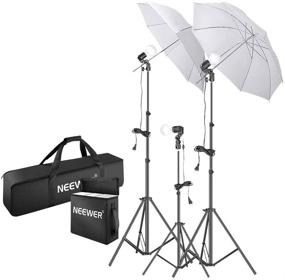img 4 attached to 📸 Набор зонта для фотостудии Neewer 5500K с непрерывной подсветкой для портретной фотографии, студии и видеосъемки - включает зонт, 15W светодиодную лампу, стойку высотой 83 дюйма, мини-трипод высотой 33 дюйма, гелевые фильтры.