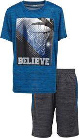 img 3 attached to 👕 High-Performance Athletic Graphic T-Shirt for Boys: The Ultimate Clothing Set