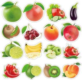 img 1 attached to 🍉 Jasion 100-Piece Watercolor Fruits and Vegetables Stickers Set - PVC Graffiti Decals, Waterproof & Sunlight-Proof; Ideal for Water Bottles, Cars, Motorcycles, Skateboards, Laptops, and More