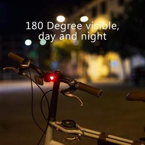 img 2 attached to 🚲 findTop Set of 4: Bike Bell, Strap-On Front & Rear Bike Light – Aluminum Alloy Mini Bicycle Ring Bell (2 Pack) – 3 Light Modes – Water Resistant Bicycle Light (2 Pack, Red & White)