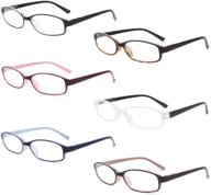 ivnuoyi 6 pack blue light blocking reading glasses with spring hinges, lightweight colors readers for women, anti glare uv computer eyeglasses 2.0 logo