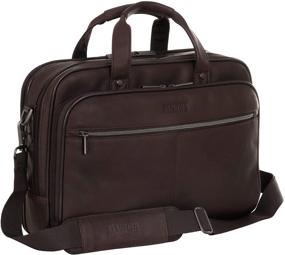 img 4 attached to 👜 Kenneth Cole Reaction Resolute Men's Briefcase - Full-Grain Colombian Leather, 16" Laptop Portfolio Messenger Bag, Brown, One Size