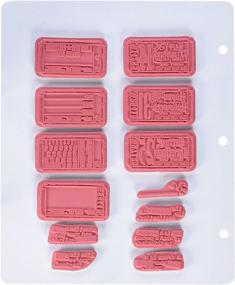 img 1 attached to 🖌️ Tim Holtz Odds and Ends Large Cling Rubber Stamp Set by Stampers Anonymous