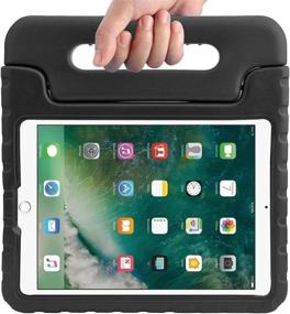 img 1 attached to 👧✨ AVAWO Kids Case for iPad 9.7 2017/2018 & iPad Air 2 - Lightweight Shockproof Convertible Handle Stand Friendly Kids Case - 9.7-inch iPad 5th & 6th Generation, iPad Air 1 & iPad Air 2 - Black