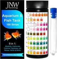 🐠 jnw direct 9 in 1 aquarium test strips for fish tank - 100 strip pack | accurate freshwater and saltwater water testing | test hardness, carbonate, nitrate, nitrite, ph & more logo
