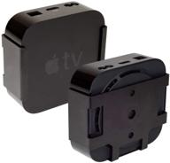 📺 hideit mounts atv4k apple tv mount - black steel, compatible with apple tv hd, apple tv 4k 1st & 2nd gen, apple tv 4th gen logo