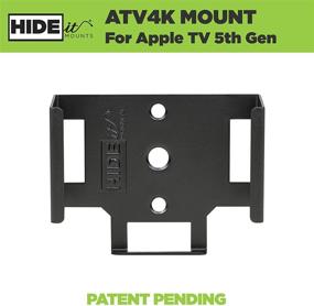 img 3 attached to 📺 HIDEit Mounts ATV4K Apple TV Mount - Black Steel, Compatible with Apple TV HD, Apple TV 4K 1st & 2nd Gen, Apple TV 4th Gen
