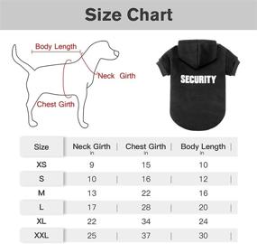 img 3 attached to 🐶 BINGPET BA1002-1 Printed Security Patterns Pet Hoodie for Dogs