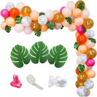 jungle safari theme balloon garland arch kit: a pink champagne tropical animal balloons garland for girls woodland safari animal baby shower decoration and wild jungle birthday party supplies логотип