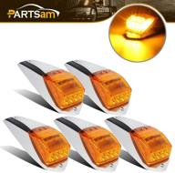 🚚 увеличение видимости: водонепроницаемый маркерный светильник partsam 31led, янтарного цвета, для грузовых автомобилей peterbilt/kenworth/freightliner/western star/mack/international/paccar с полуприцепом. логотип