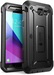img 1 attached to 📱 SUPCASE Samsung Galaxy J7 2017, Galaxy Halo Case, UB Pro Series Full-Body Rugged Holster with Integrated Screen Protector for Galaxy Halo/J7 2017 (SM-J727), Incompatible with J7 2018 (SM-J737) (Black)