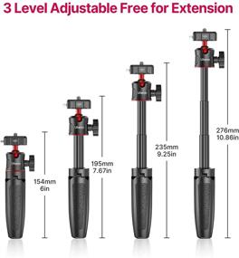 img 2 attached to 📷 ULANZI Tripod for Camera: Hummingbird Mini Tripod Stand - Travel-Friendly, Pocket-Size, Extendable Selfie Stick with 360° Ball Head & 1/4" Quick Release Plate - Ideal for Webcam, Canon, Nikon, Sony DSLR Camera