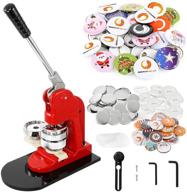 beamnova button maker machine diy round pin maker kit: create customized 2-1/4 inch badges with 1000 button parts supplies logo