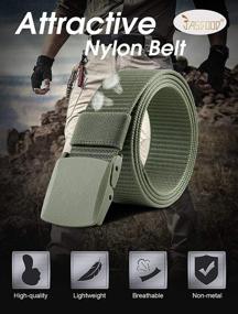 img 3 attached to JASGOOD Breathable Military Tactical Plastic Men's Accessories in Belts