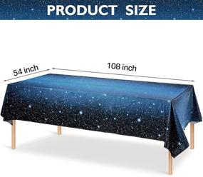 img 3 attached to 🌌 Starry Night Space Tablecloth Decorations - Plastic Galaxy Table Cover for Space Stars Theme Party Supplies, Birthday Home Decorations - 54 x 108 Inch (Pack of 3)