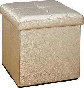 img 4 attached to Simplify F 0646 MET GOLD Storage Ottoman Gold