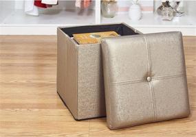 img 1 attached to Simplify F 0646 MET GOLD Storage Ottoman Gold