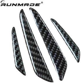 img 1 attached to 🚗 Universal Carbon Fiber Auto Door Side Edge Guard - Anti-Scratch Protector Sticker Trim for Car SUV Pickup Truck by runmade