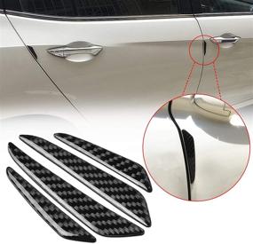 img 3 attached to 🚗 Universal Carbon Fiber Auto Door Side Edge Guard - Anti-Scratch Protector Sticker Trim for Car SUV Pickup Truck by runmade