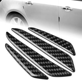 img 4 attached to 🚗 Universal Carbon Fiber Auto Door Side Edge Guard - Anti-Scratch Protector Sticker Trim for Car SUV Pickup Truck by runmade