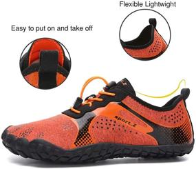 img 1 attached to Water Shoes Mens Womens Quick Dry Barefoot Swim Shoes Aqua Socks Orange 44 Women's Shoes