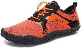 img 4 attached to Water Shoes Mens Womens Quick Dry Barefoot Swim Shoes Aqua Socks Orange 44 Women's Shoes