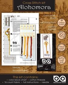 img 3 attached to 🧙 Harry Potter Alohomora Cross Stitching Kit - DIY Bookmark Sewing Set