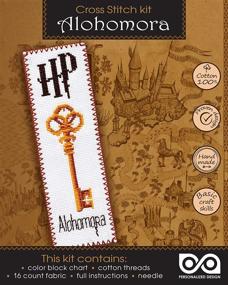 img 4 attached to 🧙 Harry Potter Alohomora Cross Stitching Kit - DIY Bookmark Sewing Set