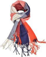 🧣 woogwin lattice stylish blanket: gray red women's scarves & wraps logo